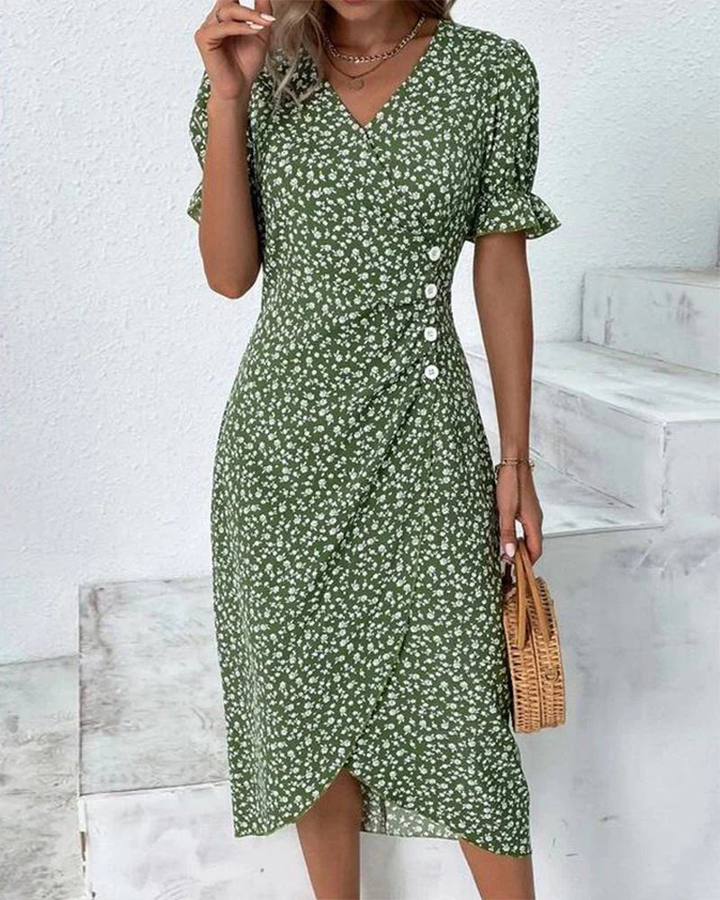 Women's Wrap Midi Dress