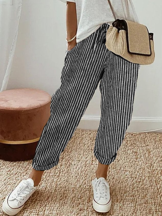 Women’s Cotton Sweatpants Relaxed Fit Elastic Waist