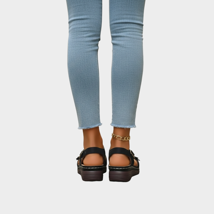 Comfortable Sandals Synthetic Leather Adjustable Strap