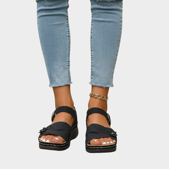 Comfortable Sandals Synthetic Leather Adjustable Strap