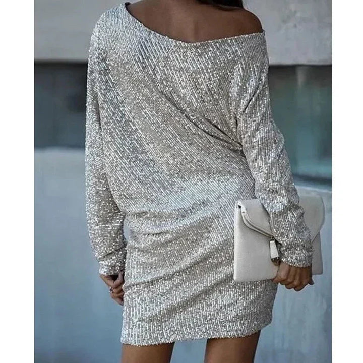 Women’s Sequin Dress Long Sleeve Fitted