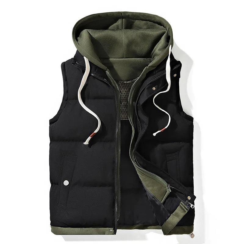 puffer gilet hooded insulated men