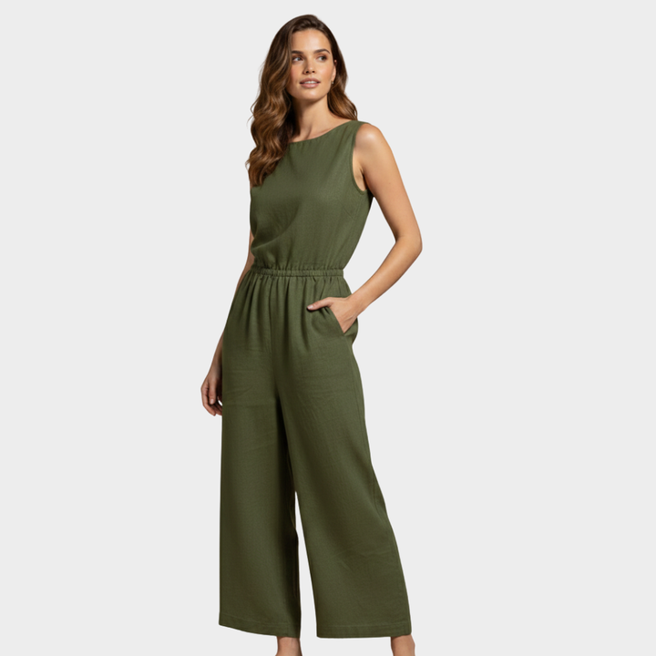 Women’s Sleeveless Wide-Leg Jumpsuit