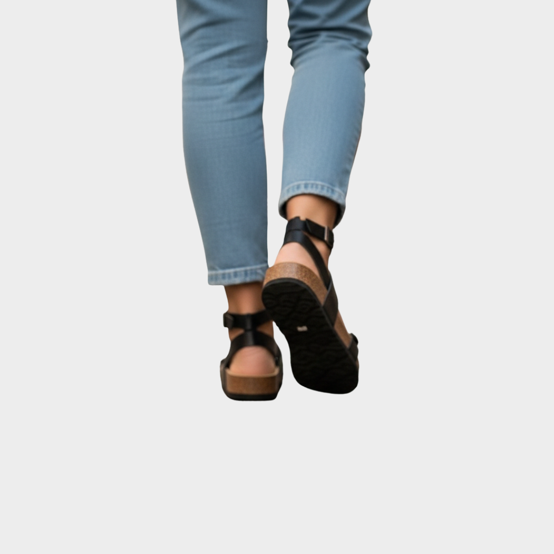 Comfortable Leather Sandals Adjustable Buckle