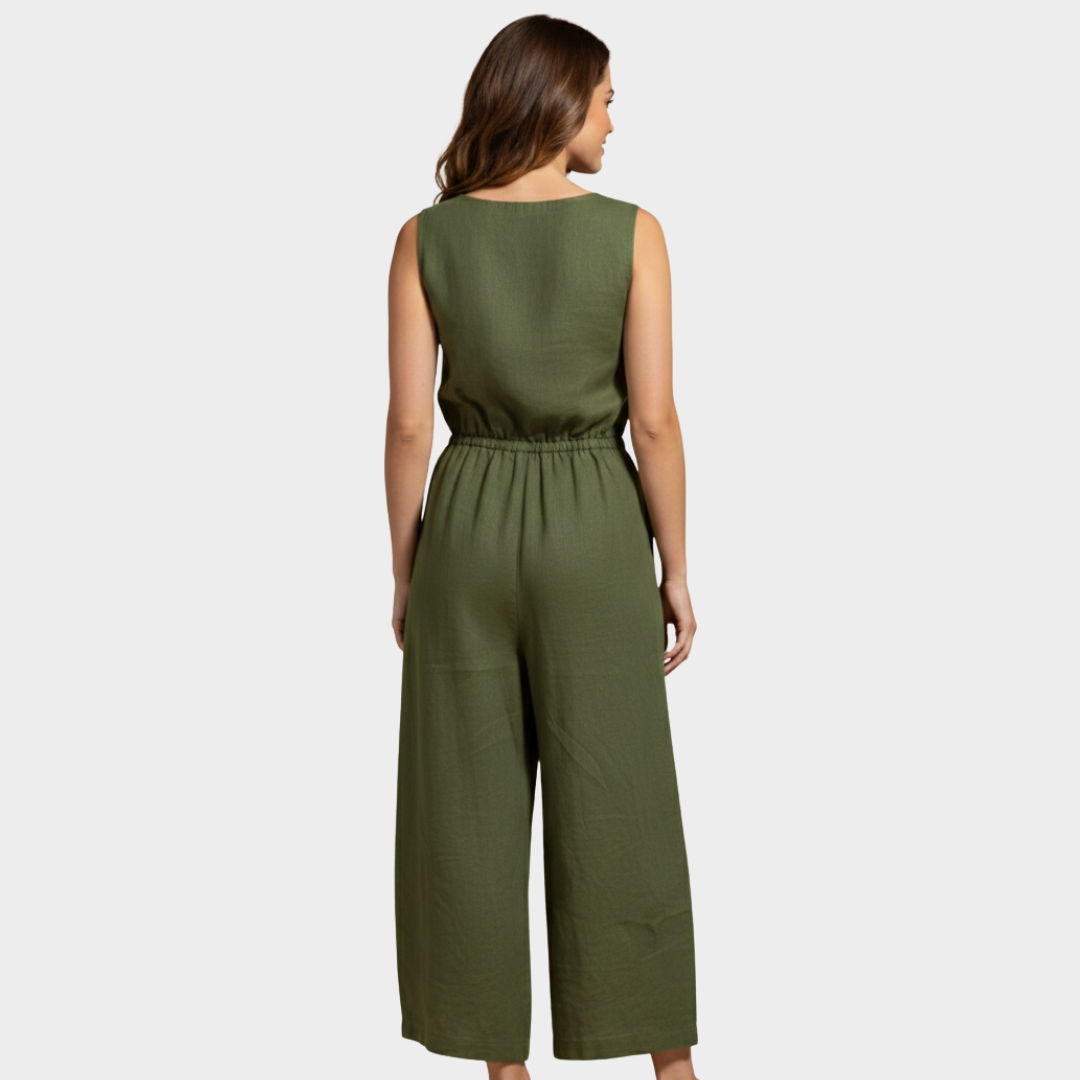 Women’s Sleeveless Wide-Leg Jumpsuit