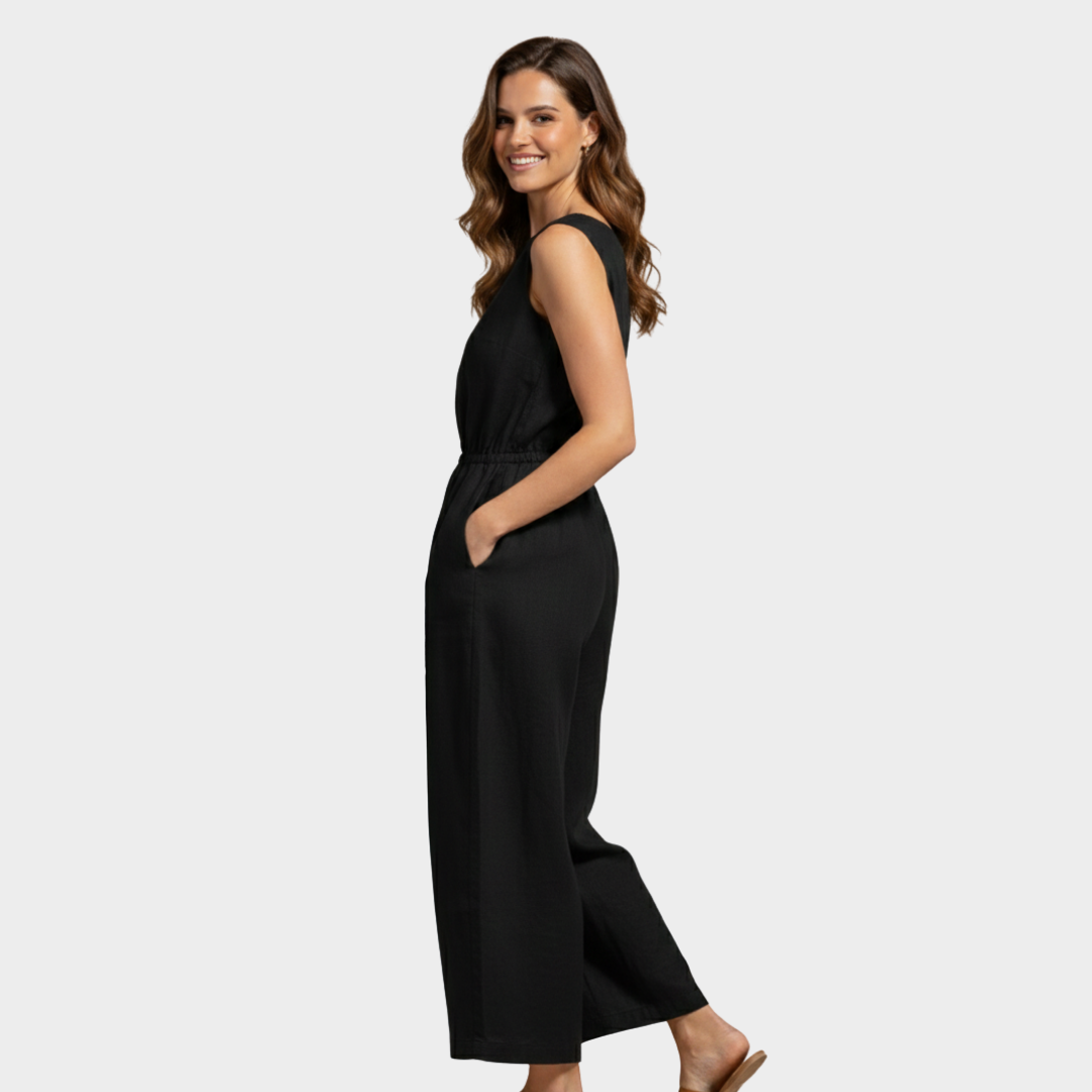 Women’s Sleeveless Wide-Leg Jumpsuit