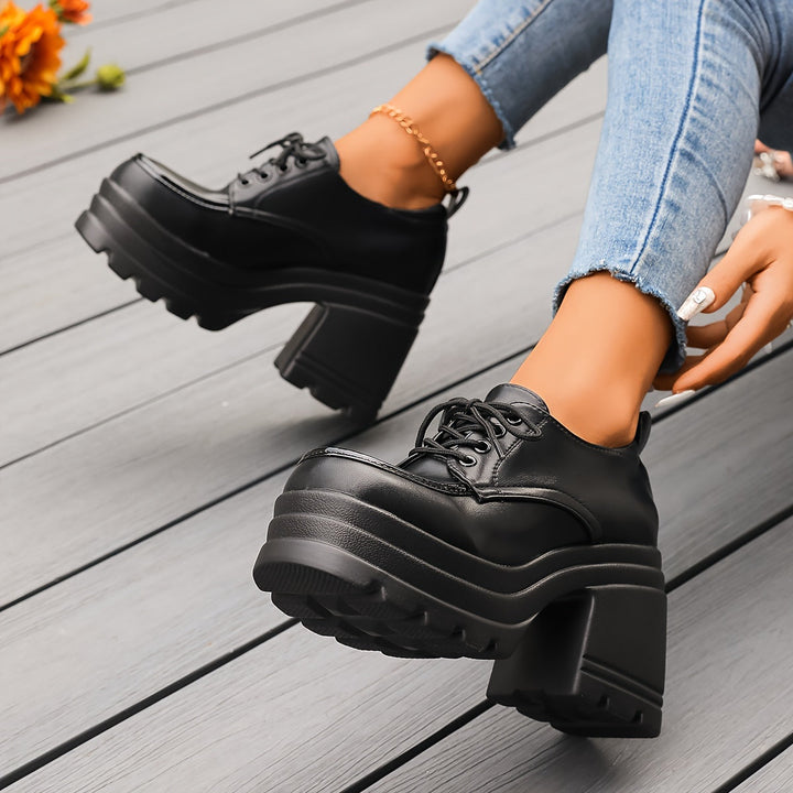 platform oxford shoes chunky sole women