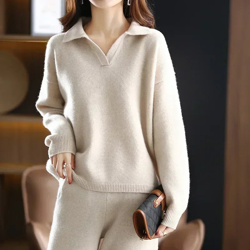 loungewear set cashmere knit women