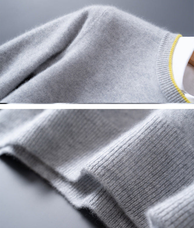 Men cashmere sweater crew neck regular fit