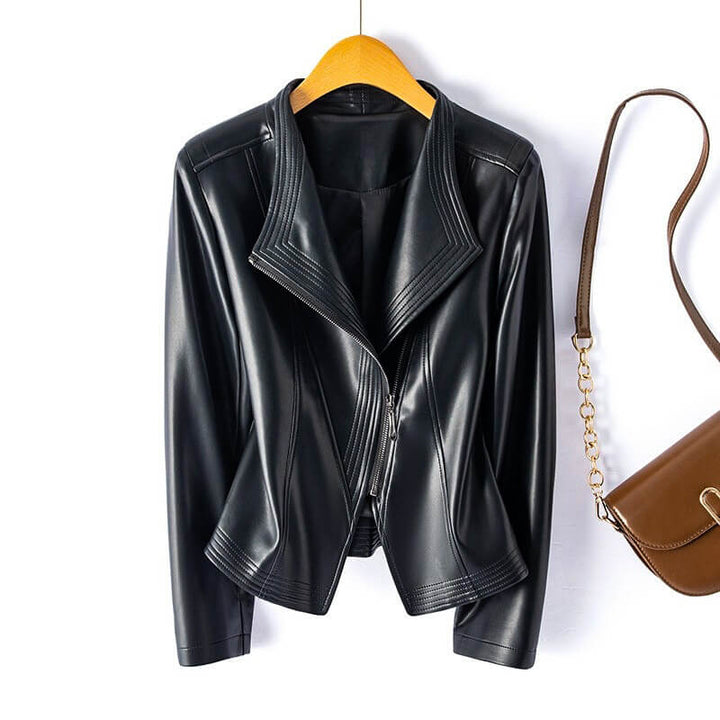 Women's Leather Motorcycle Jacket
