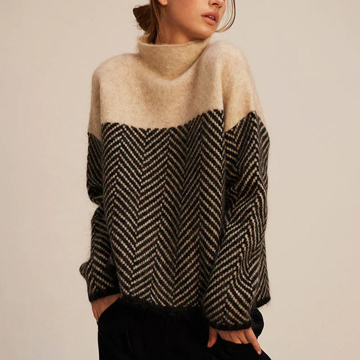 Women's Herringbone Knit Sweater