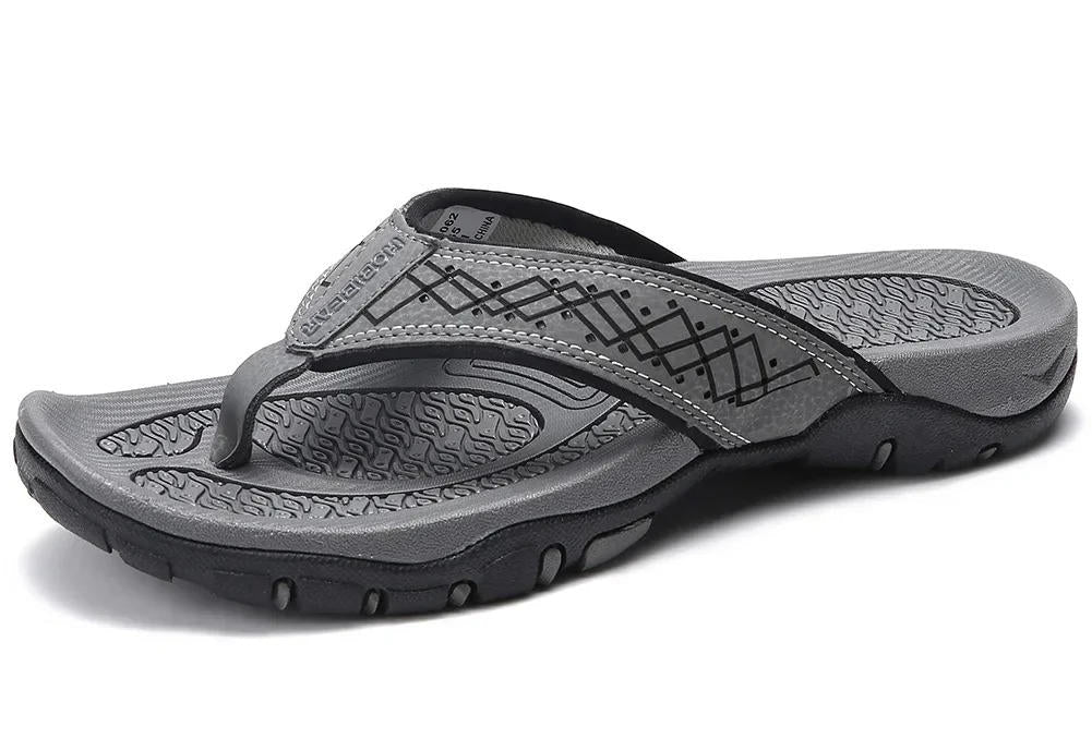 mens flip flops cushioned sole athletic
