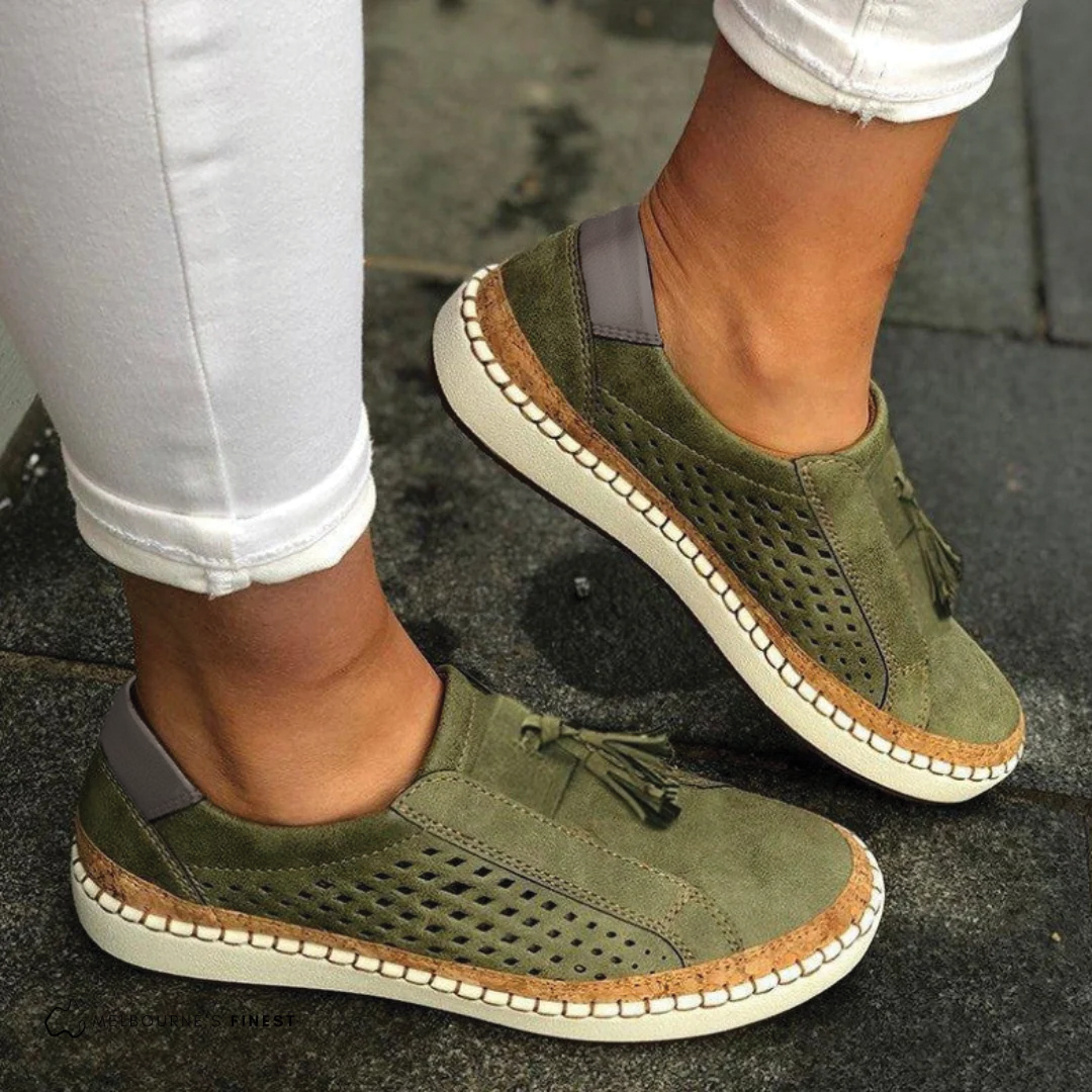 Women's Slip-On Perforated Shoes