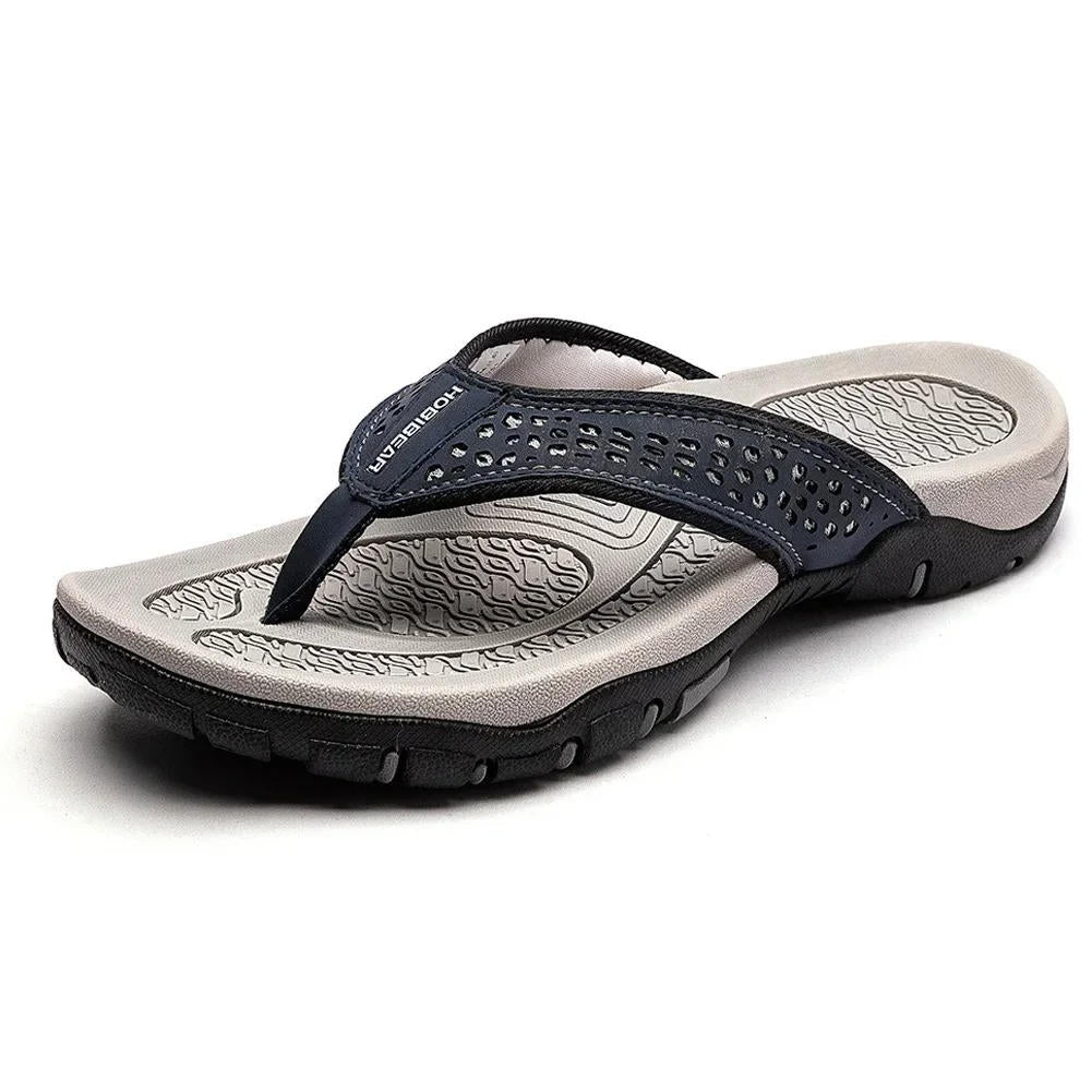 mens flip flops cushioned sole athletic