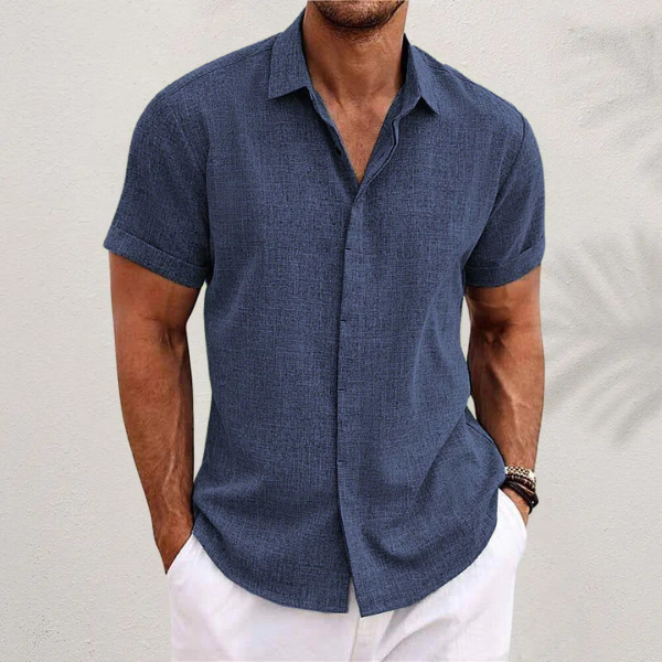 Men's Short Sleeve Summer Shirt - Classic Style for Spring and Summer