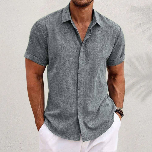 Men's Short Sleeve Summer Shirt - Classic Style for Spring and Summer