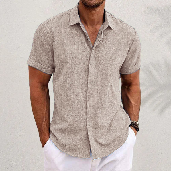 Men's Short Sleeve Summer Shirt - Classic Style for Spring and Summer