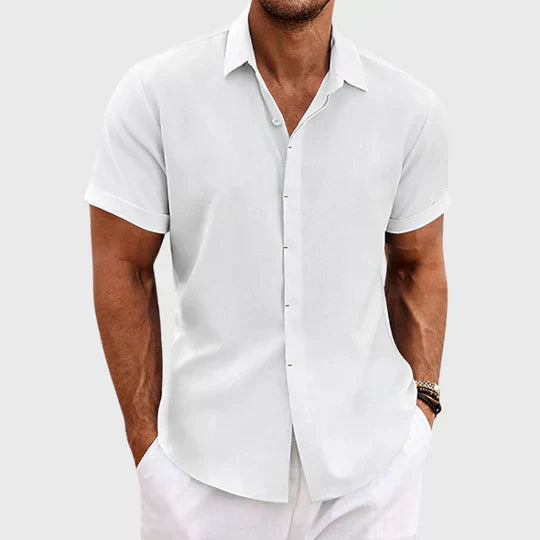 Men's Short Sleeve Summer Shirt - Classic Style for Spring and Summer