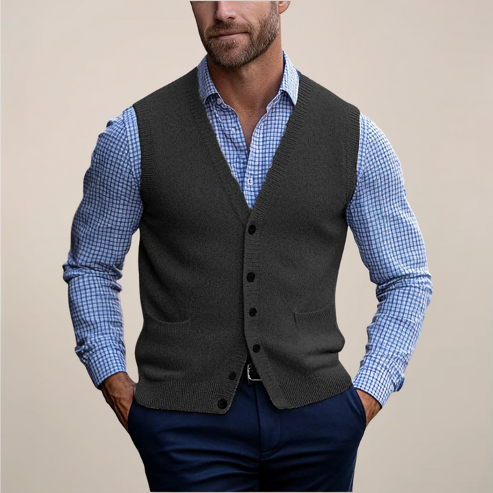 Men's Lightweight Sleeveless Vest Sweater