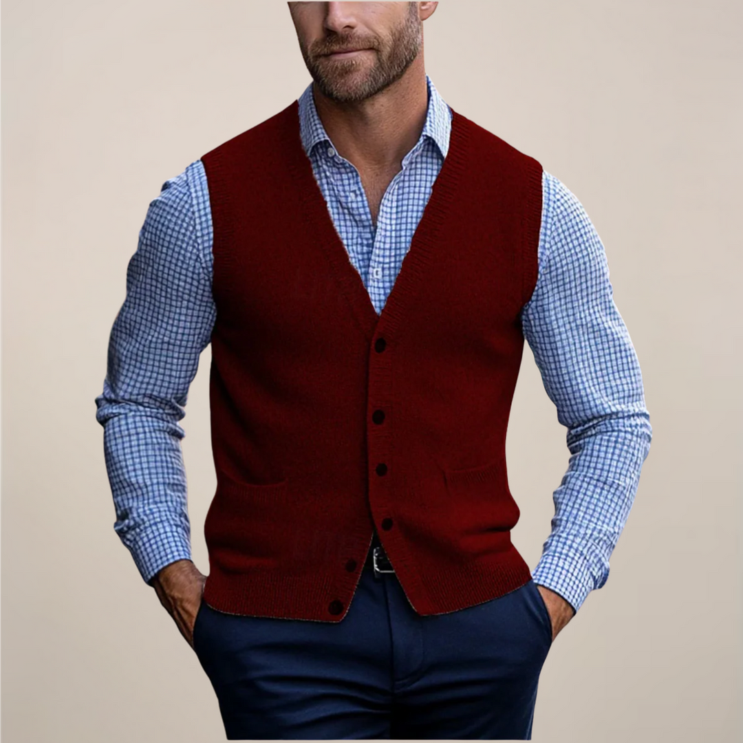 Men's Lightweight Sleeveless Vest Sweater