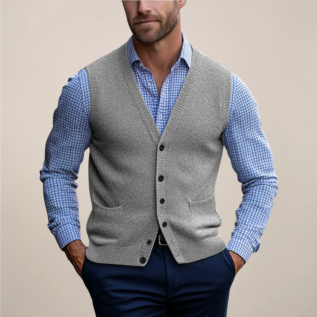 Men's Lightweight Sleeveless Vest Sweater