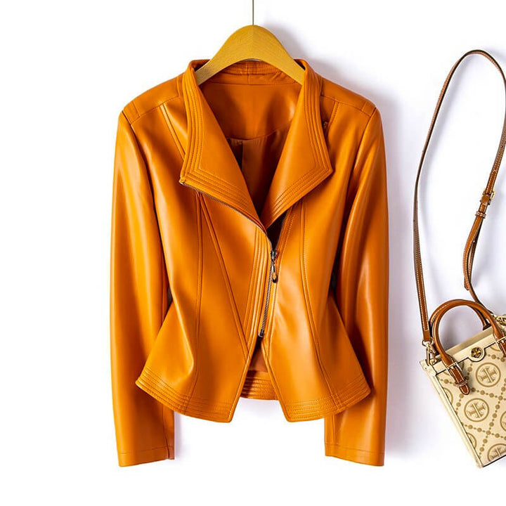 Women's Leather Motorcycle Jacket