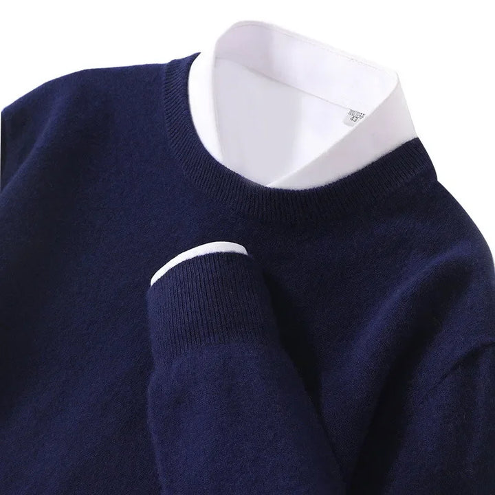 Men’s Cashmere Sweater Crew Neck Long Sleeve