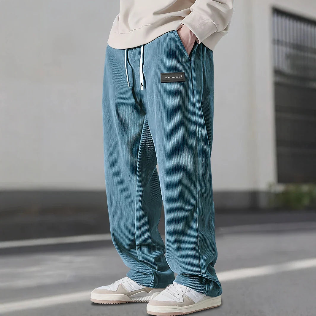 Men’s Corduroy Sweatpants Drawstring Waist Relaxed Fit