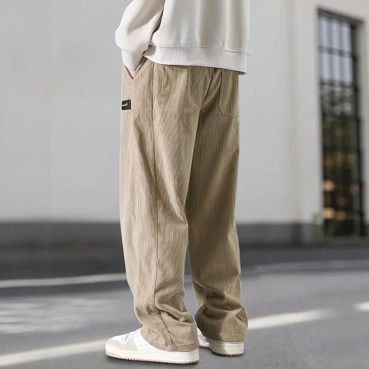 Men’s Corduroy Sweatpants Drawstring Waist Relaxed Fit