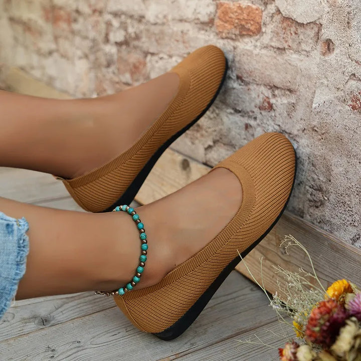 Women orthopedic loafers slip on flat sole