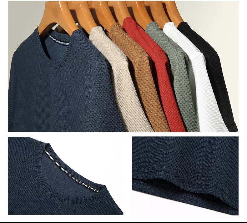 Men's Cotton Waffle Shirt for Summer Wear