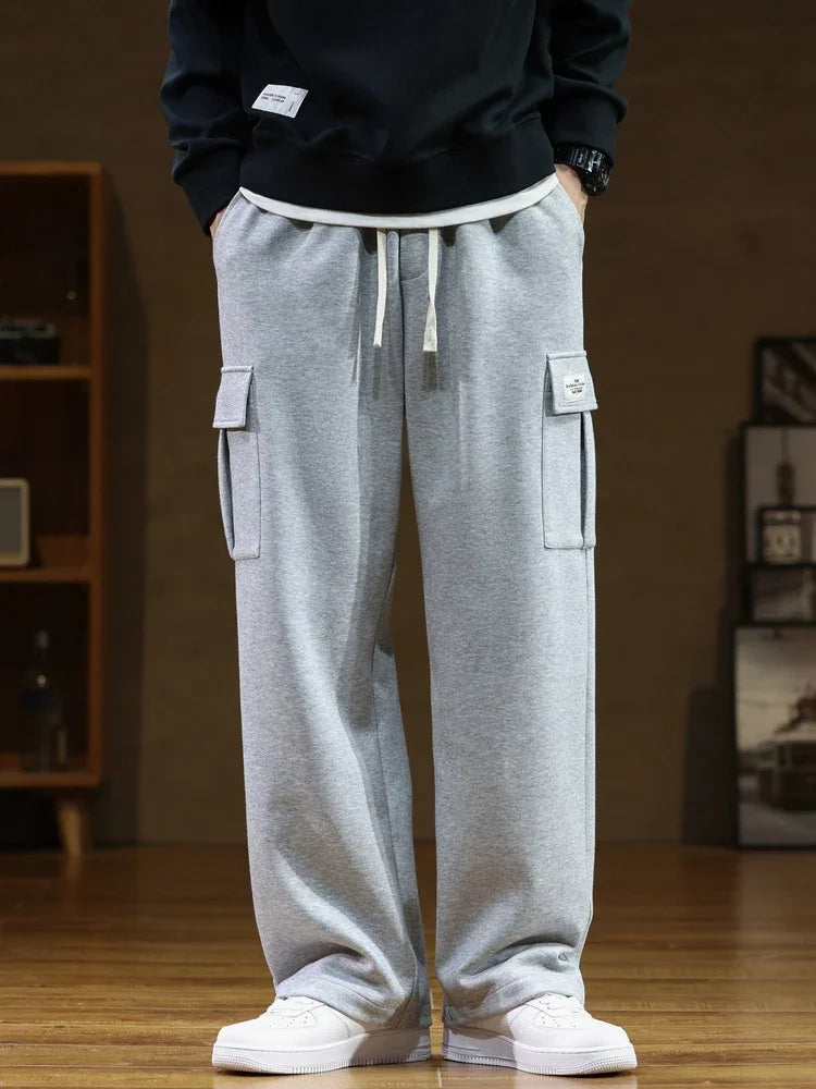 Men’s Cargo Sweatpants Relaxed Fit with Pockets