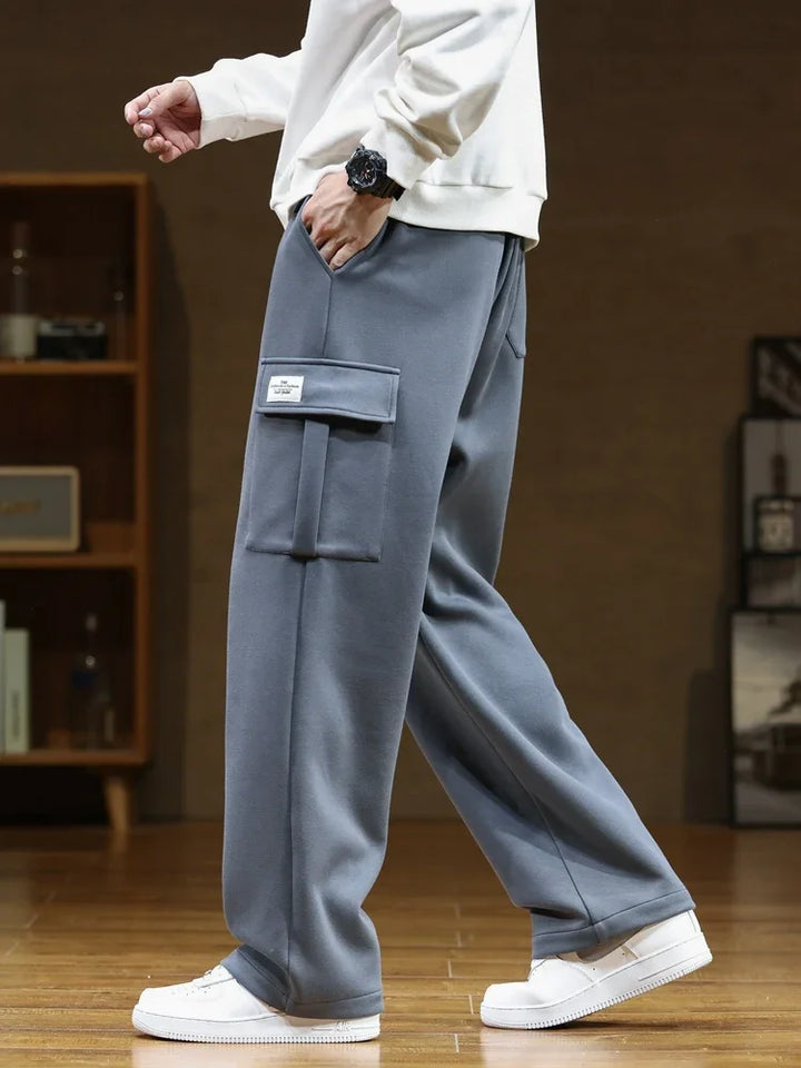 Men’s Cargo Sweatpants Relaxed Fit with Pockets