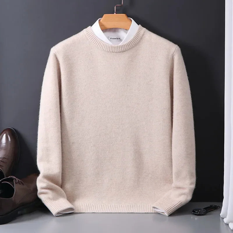 Men’s Cashmere Sweater Crew Neck Long Sleeve