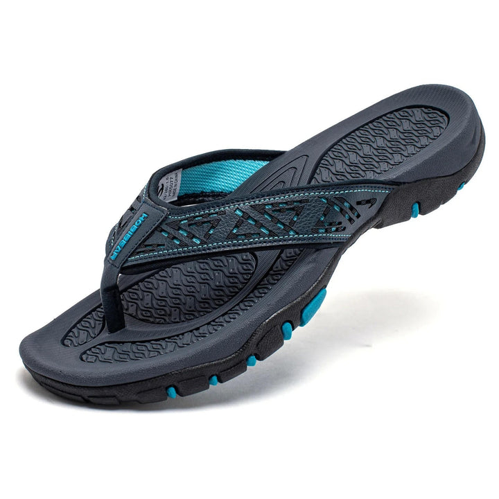 mens flip flops cushioned sole athletic