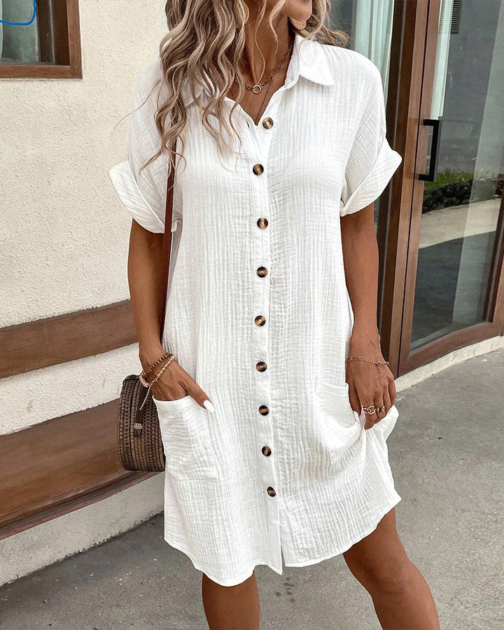Women's Cotton Polo Shirt Dress