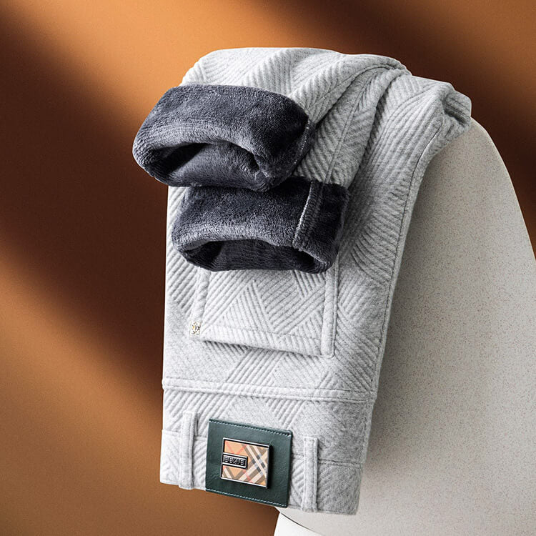 Men's Knit Pants with Jacquard Design