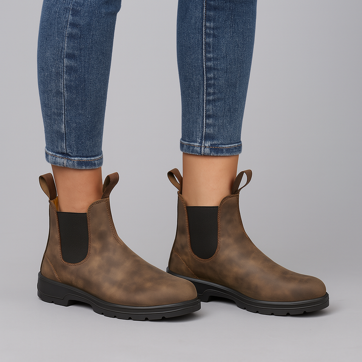 Women's Chelsea Boots - Classic Slip-On Style
