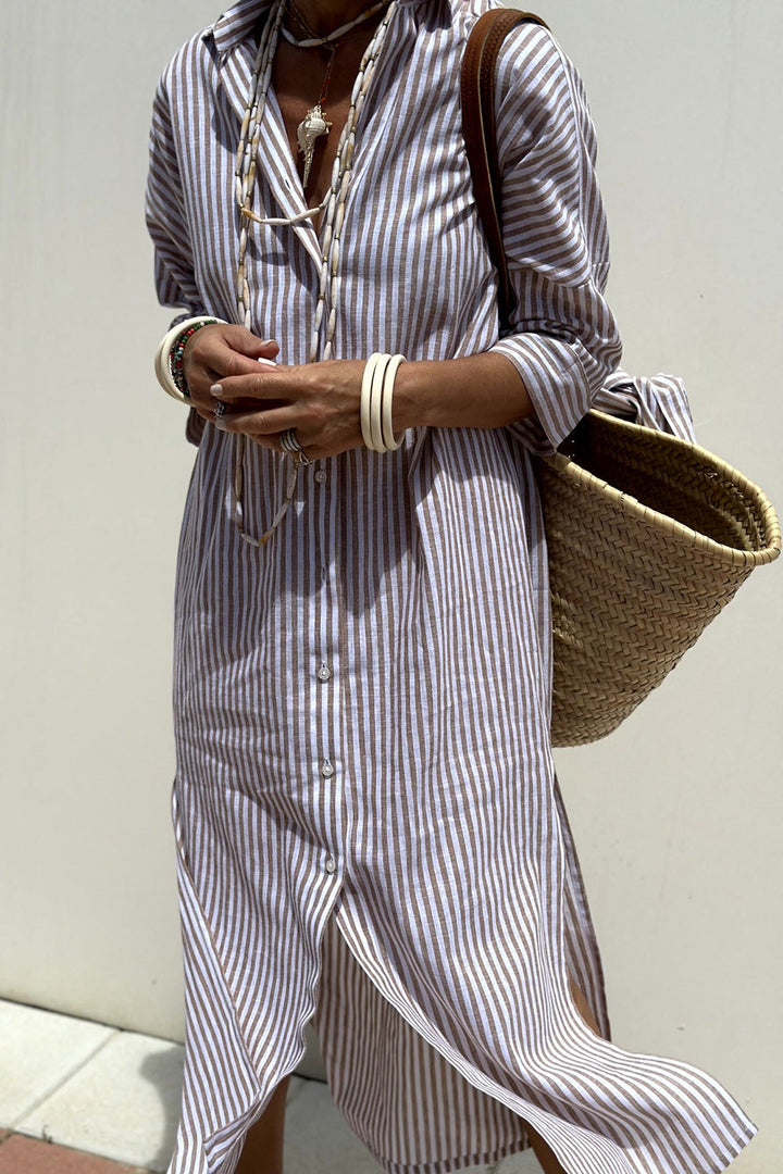 Women's Striped Shirt Dress