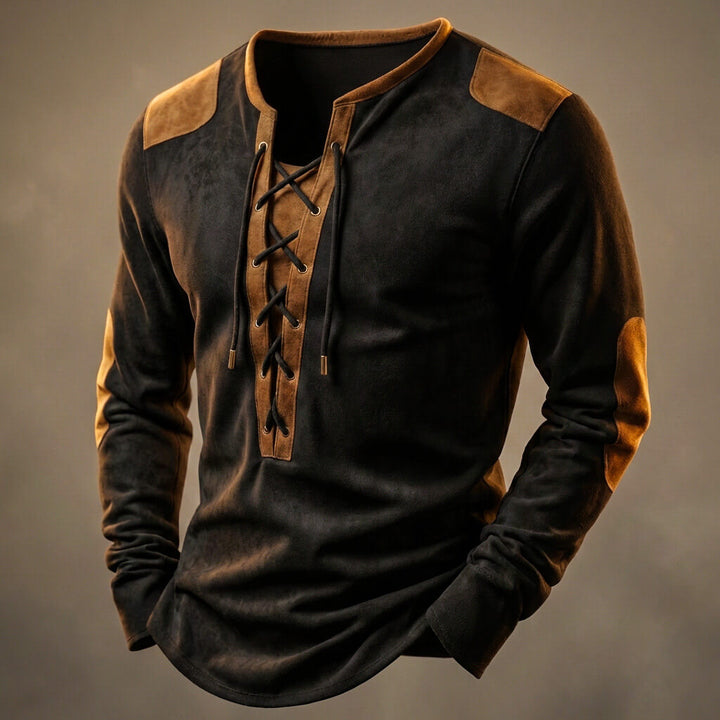 Men's Henley Shirt - Classic Long Sleeve Casual Top