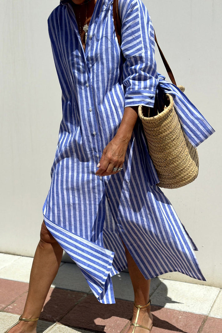 Women's Striped Shirt Dress