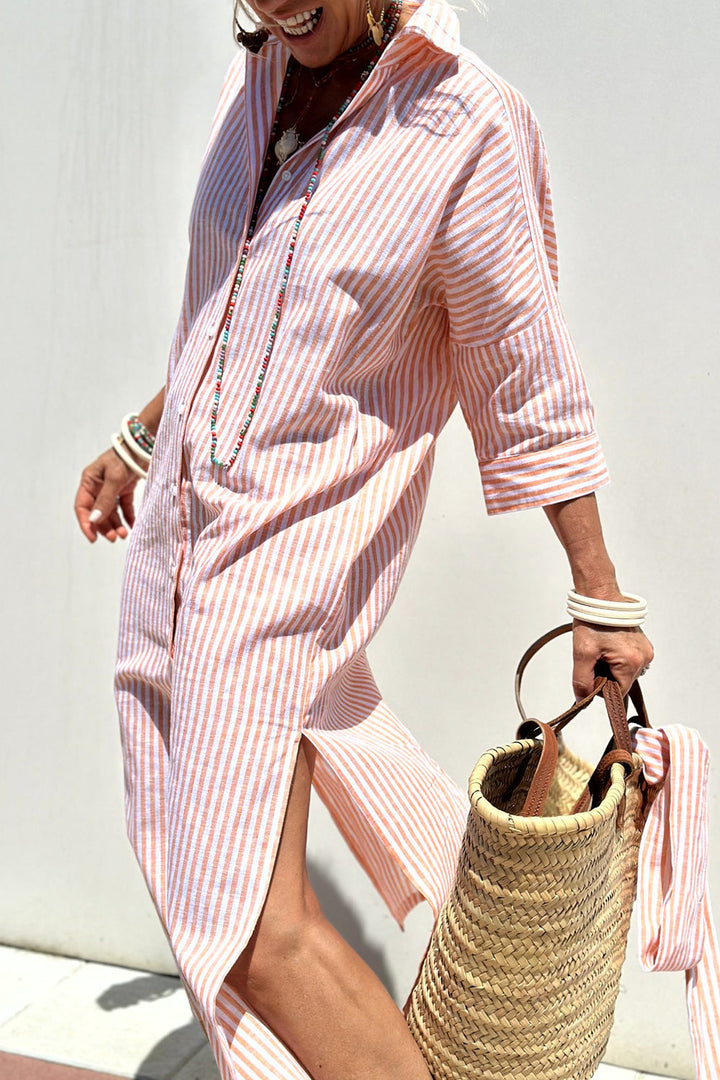 Women's Striped Shirt Dress