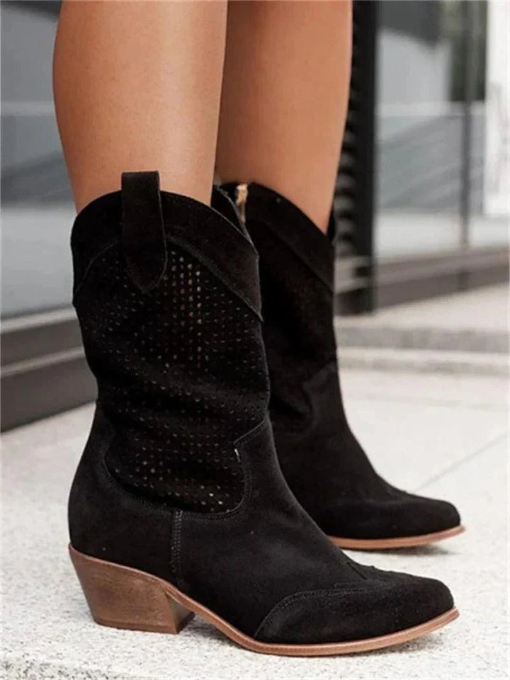 Women’s cowboy boots mid calf western style