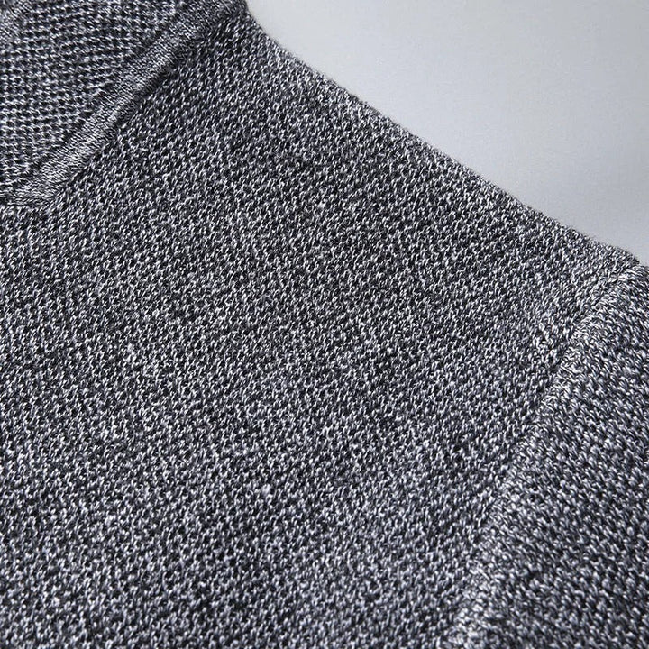 Men’s Wool Cardigan Collarless Lightweight Knit