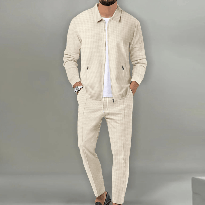 Men's Casual Tracksuit with Zip Up Jacket