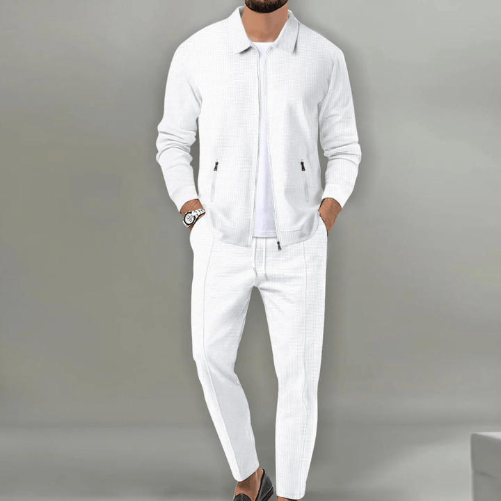 Men's Casual Tracksuit with Zip Up Jacket