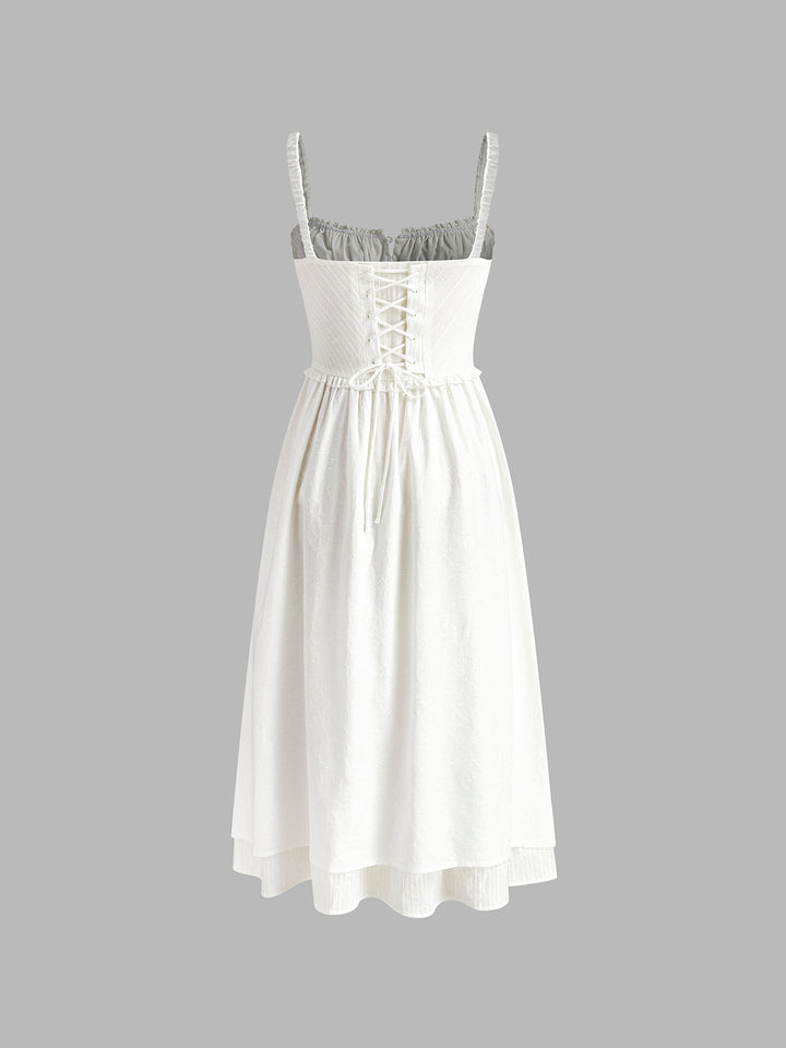 Women’s cami midi dress with ruffle hem