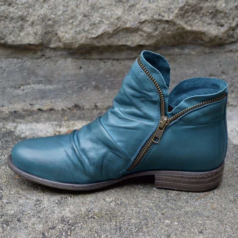 Women's Leather Ankle Boots for Autumn